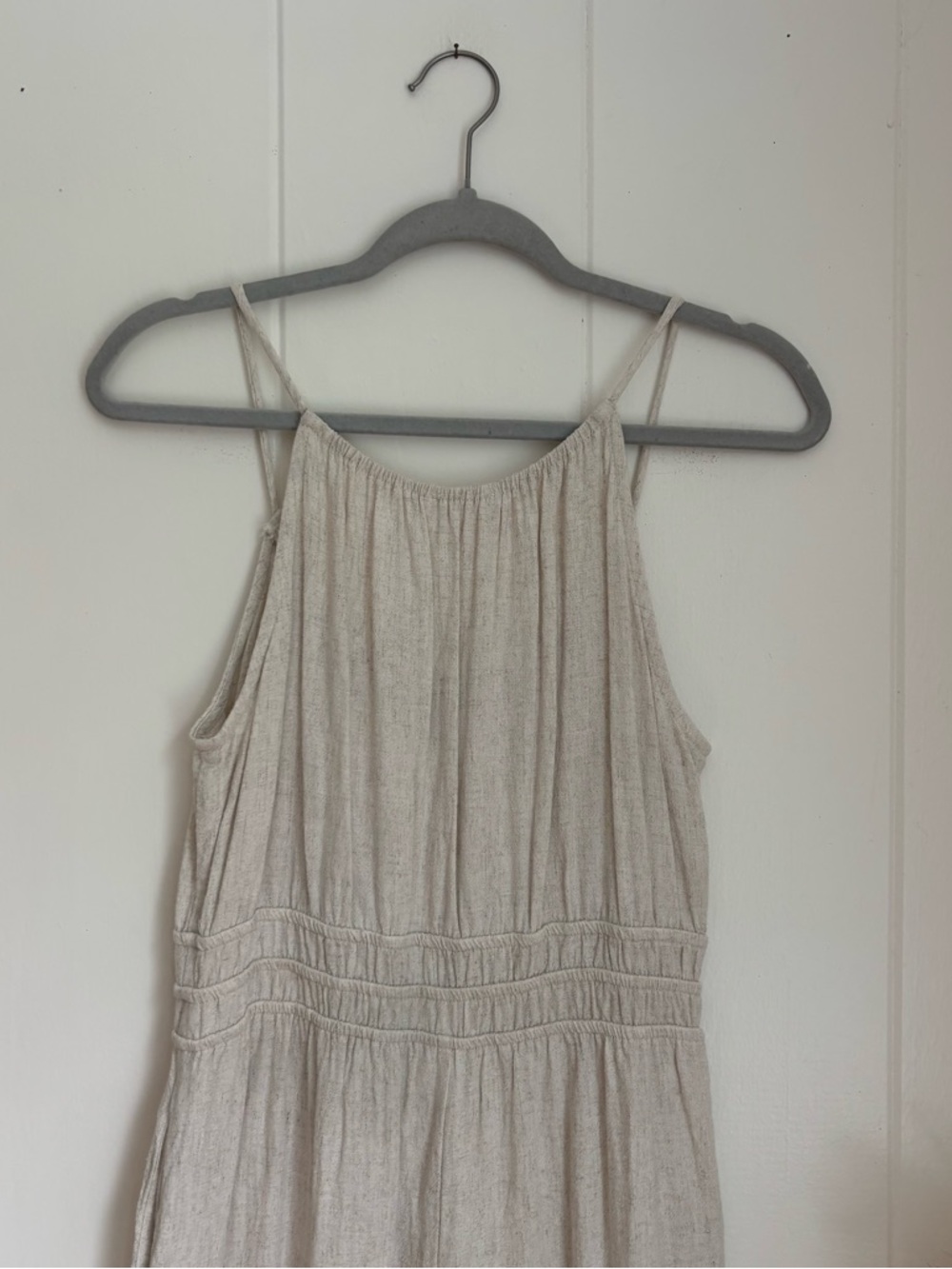 Monteau Cream Tie-Front Wide-Leg Jumpsuit - Picture 8 of 8